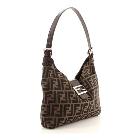 fendi zucca canvas shoulder bag.